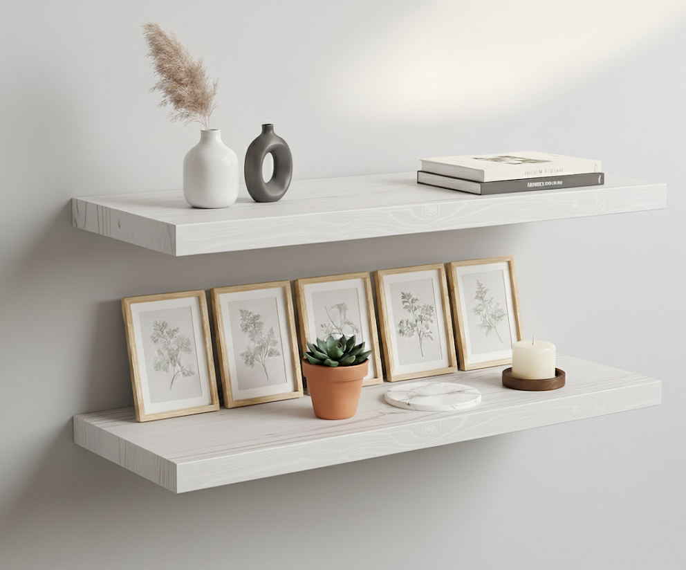 Set de  2 Repisas Flotantes 60x20 cms