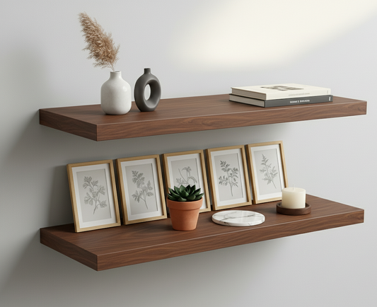 Set de  2 Repisas Flotantes 60x20 cms