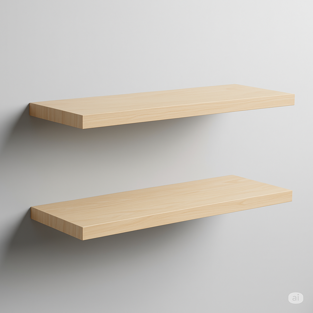 Set de  2 Repisas Flotantes 60x20 cms
