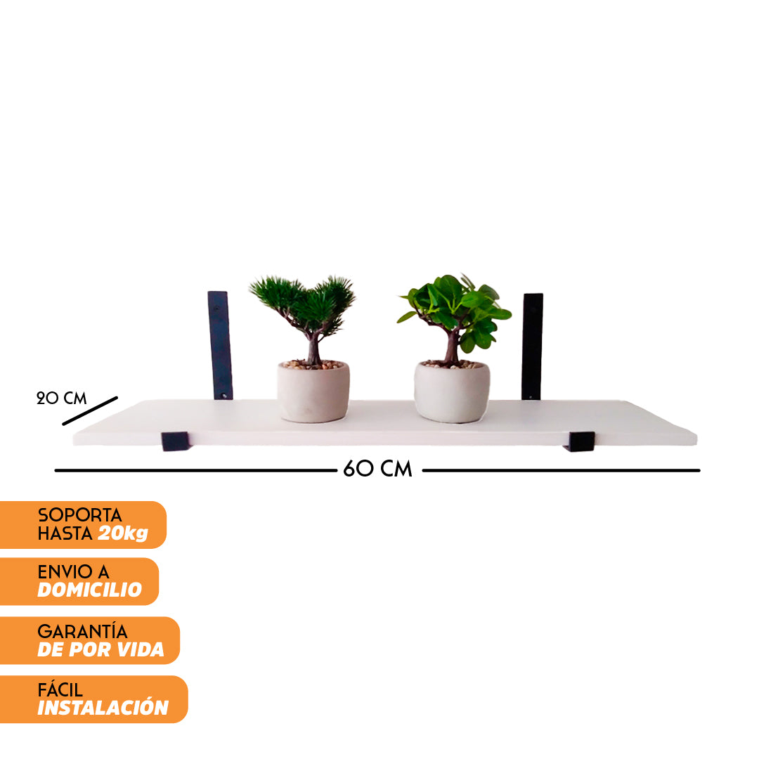 Repisas madera + soporte escuadra J